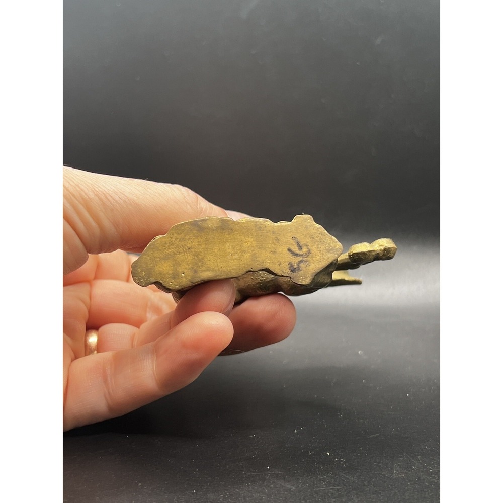 Vintage Solid Brass Pegasus Winged Horse Figurine Statue 3" Small Sweet - Picture 4 of 7